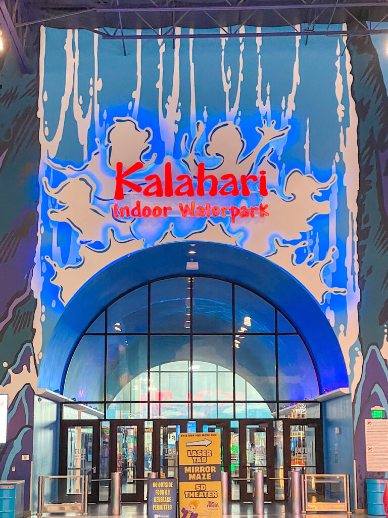 Entrance to Kalahari Resort's Indoor water park in Texas.