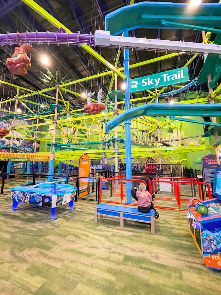 Ropes climbing course at Kalahari Resort in  Tex