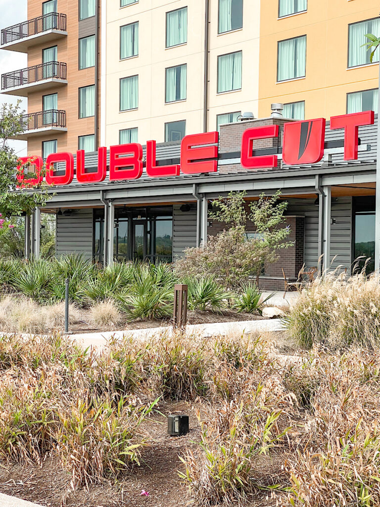 Entrance to Double Cut Steak House at Kalahari Resort in Texas.