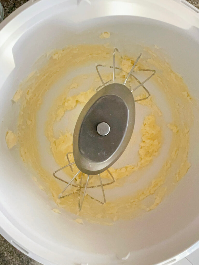 Whipped Butter in a stand mixer.