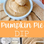 Pumpkin pie dip in a white dish with graham crackers.