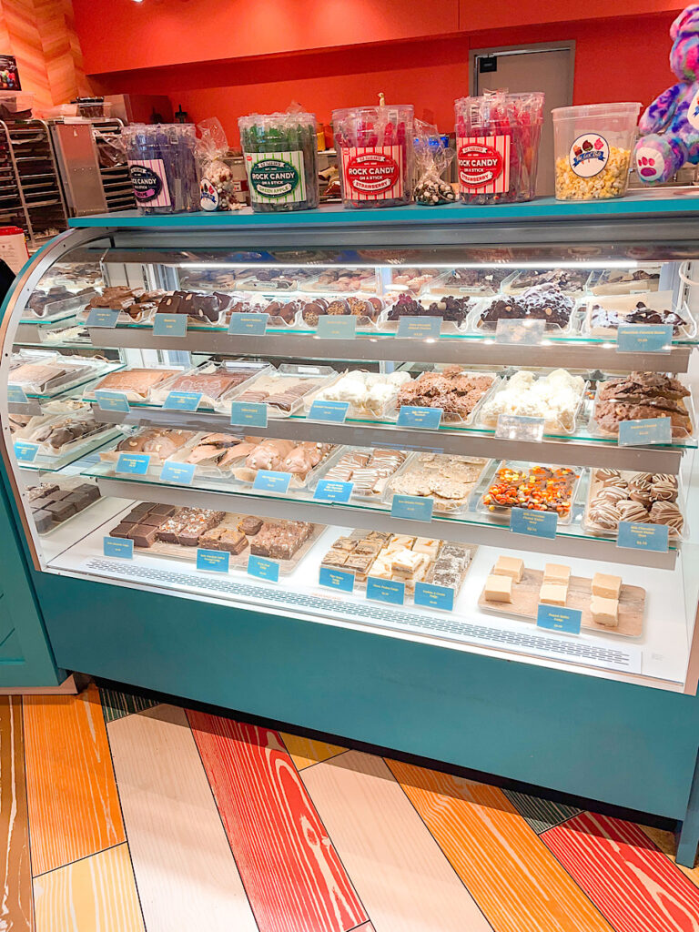 A candy counter at Kalahari Resort.