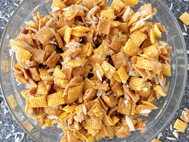 Christmas Chex Mix Recipe with M&Ms - Christmas Crack Chex Mix