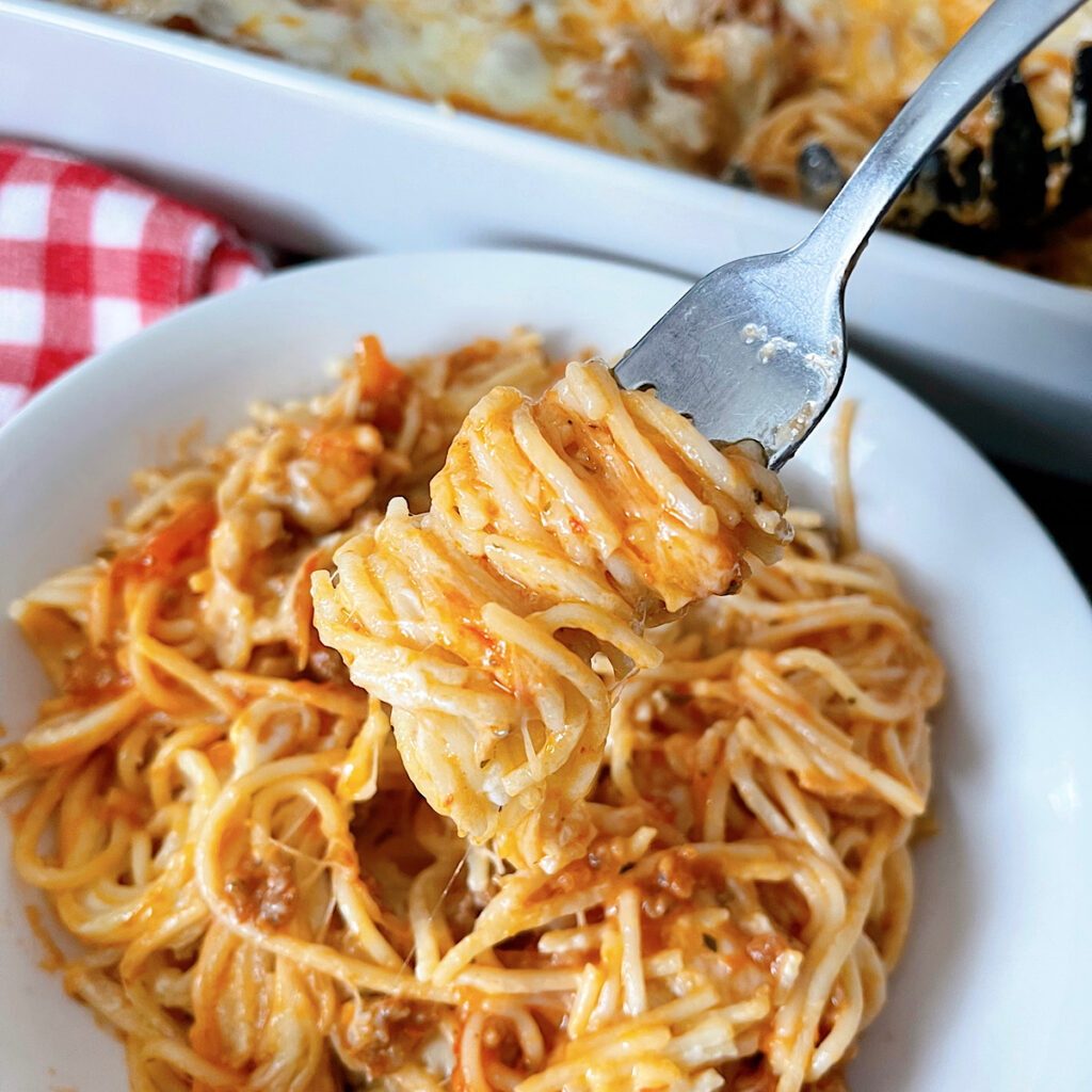 A bowl of TikTok Spaghetti Alfredo.