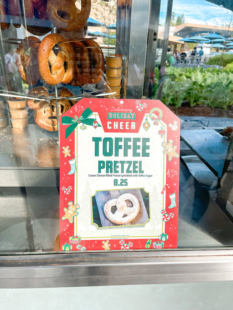 Cream cheese filled toffee pretzel from Disneyland.