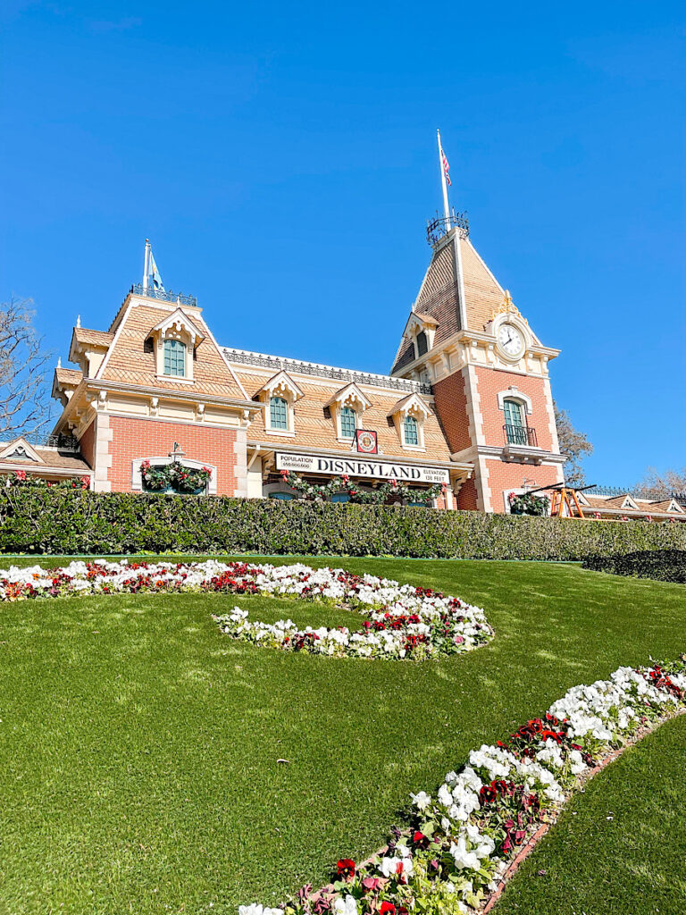 Disneyland train station on Main Street at Disneyland.