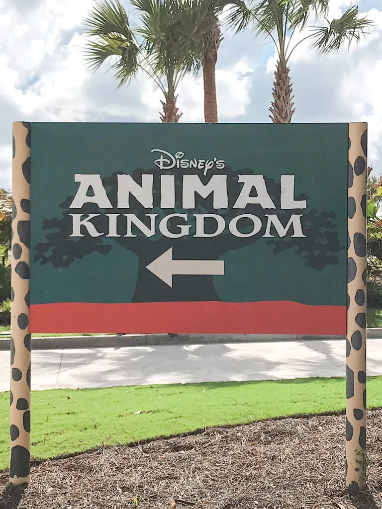 Entrance sign for Disney's Animal Kingdom Park.