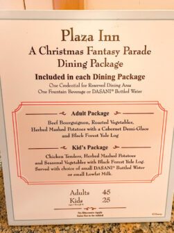 Parade Menu Disneyland Parade Dining Package at Plaza Inn - The Mommy Mouse Clubhouse