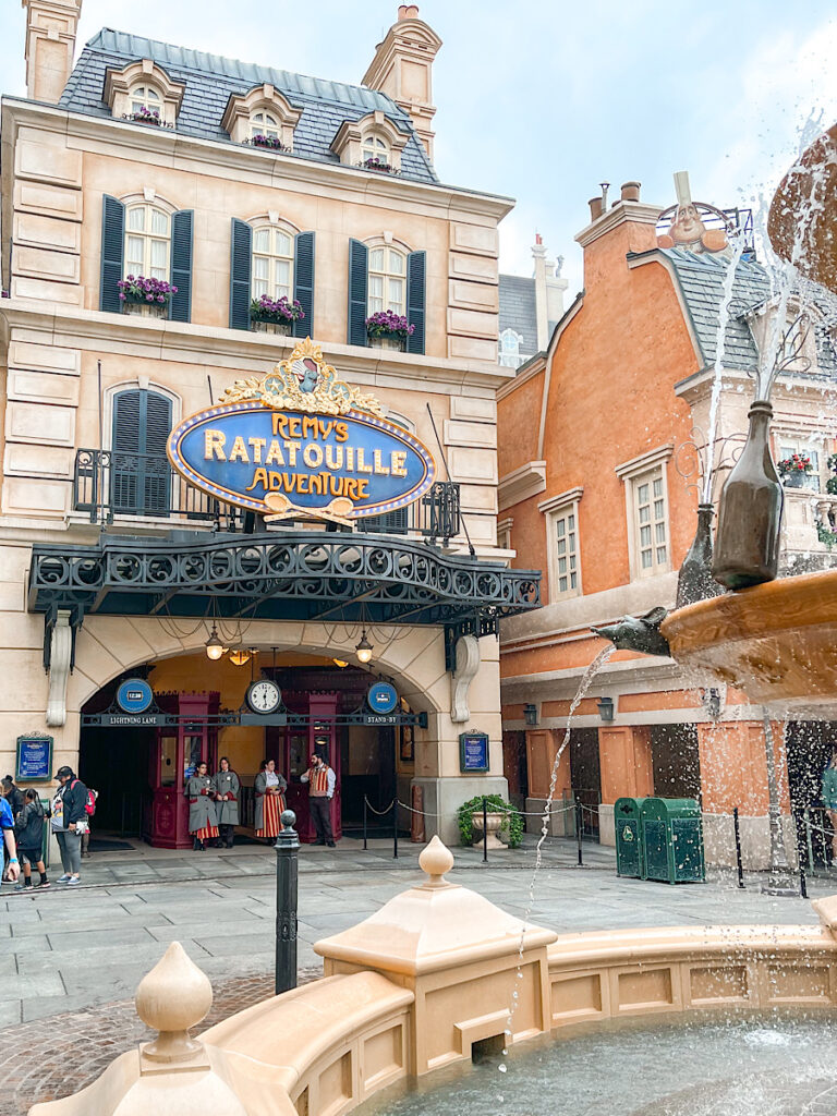 Entrance to Remy's Ratatouille Adventure at Epcot.
