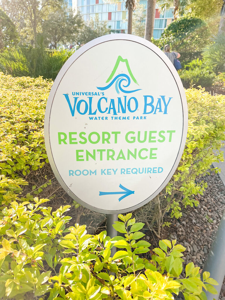 Cabana Bay Beach Resort guest entry to Volcano Bay water park.