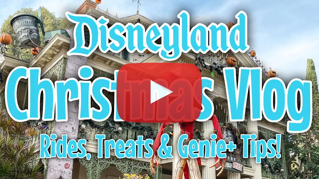 Disney Christmas Vlog Day 1 YouTube Thumbnail.