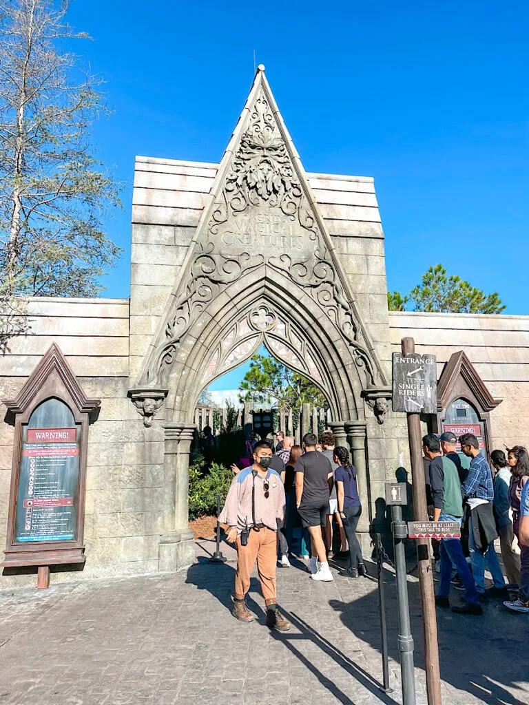 Entrance to Hagrid's Motorbike Adventure at Universal's Islands of Adventure.