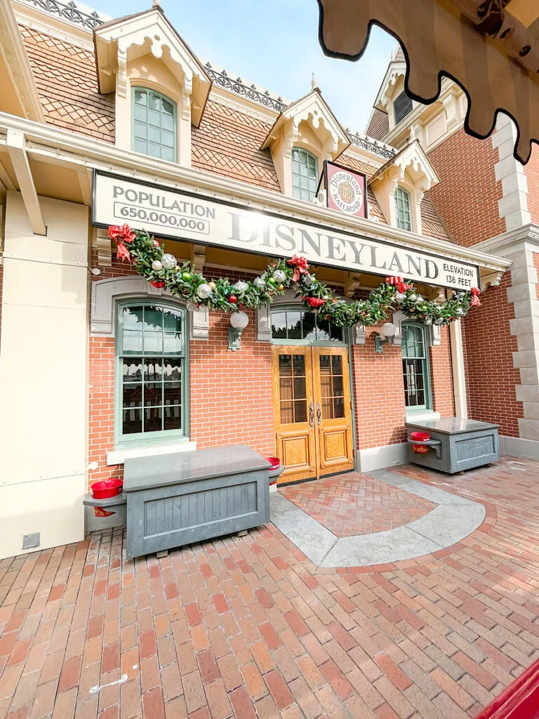 Main Street train station at Disneyland.