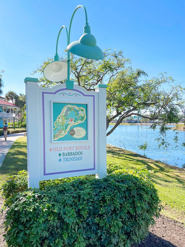 Map of Disney's Caribbean Beach Resort.