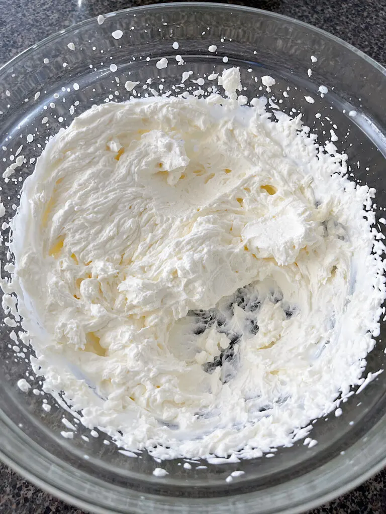 A bowl of whipped cream.