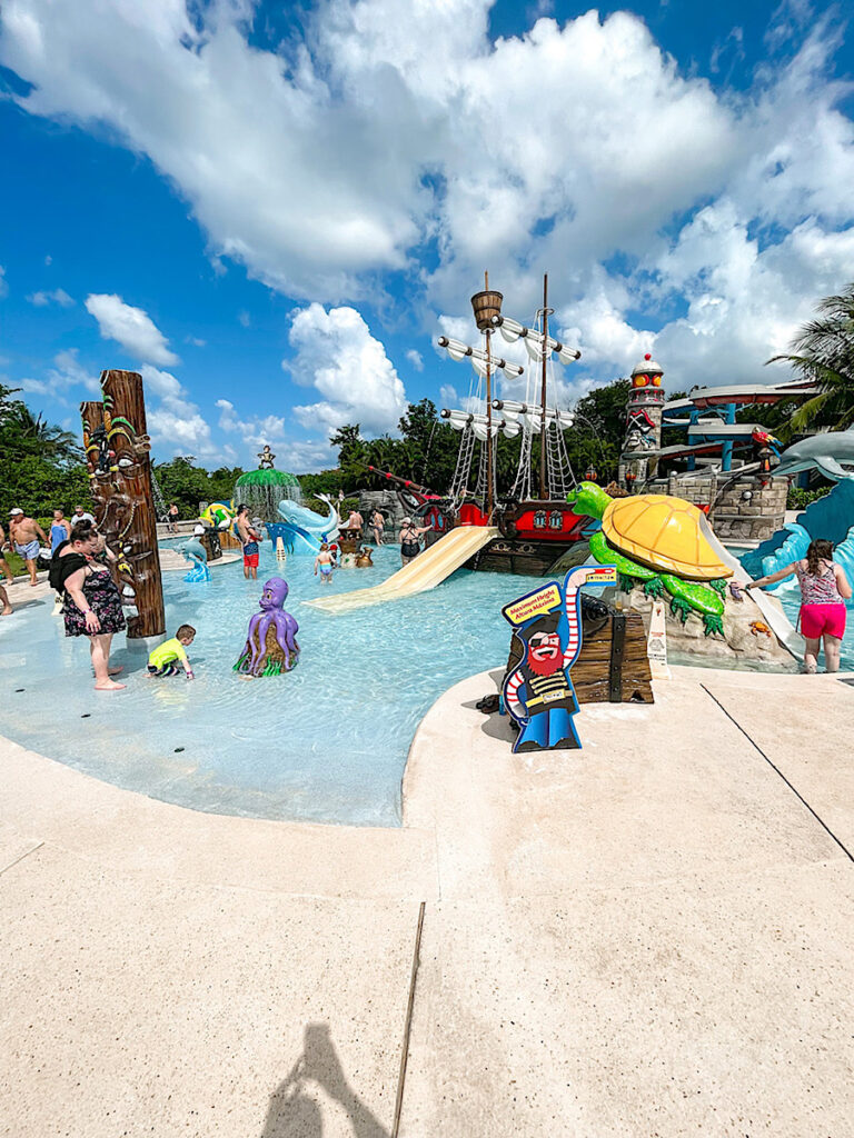 Water playground for kids in Cozumel.