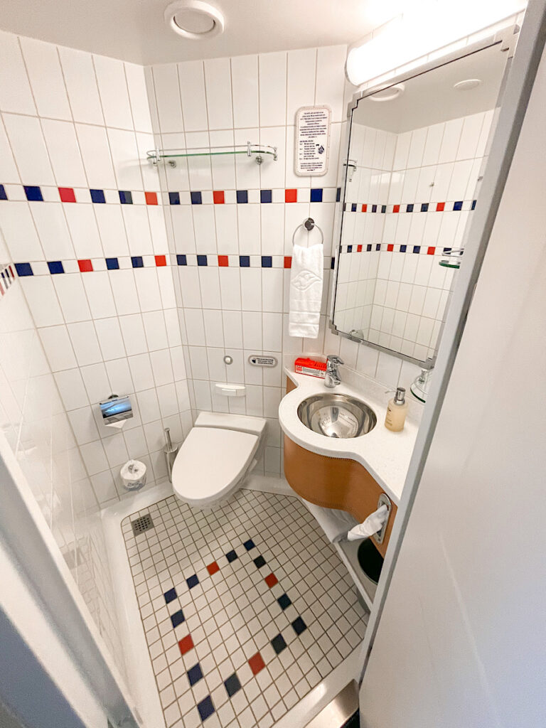 Split bathroom in Disney Dream stateroom 9504.