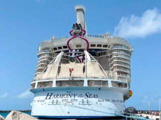 Back view of Royal Caribbean Harmony of the Seas.