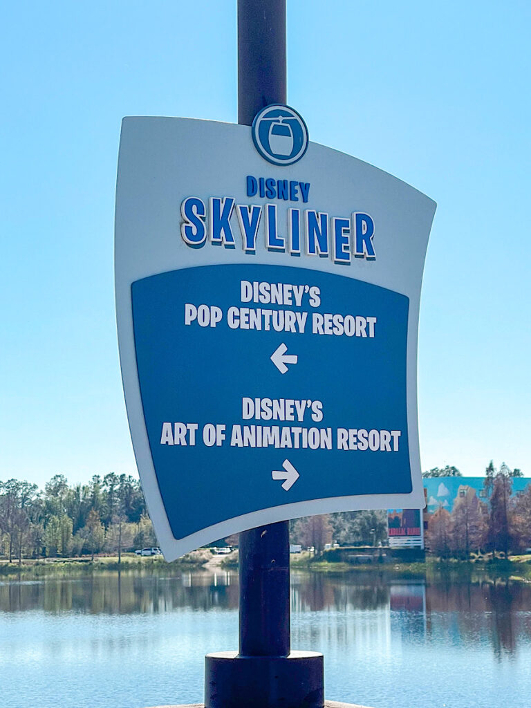 Disney Skyliner sign.