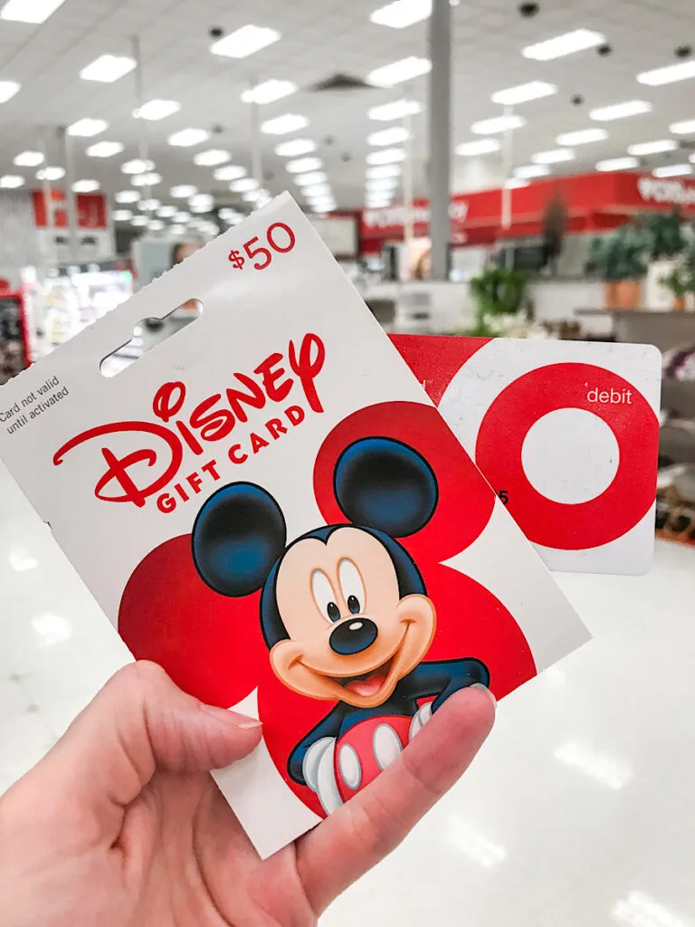 A Disney gift card from Target.