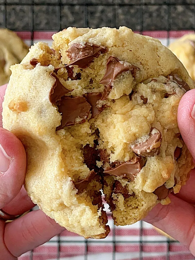 A copycat Crumbl Chocolate Chip Cookie.