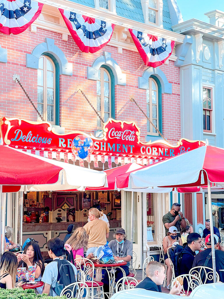 Refreshment Corner at Disneyland.