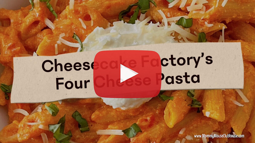 YouTube thumbnail for Four Cheese Pasta recipe.