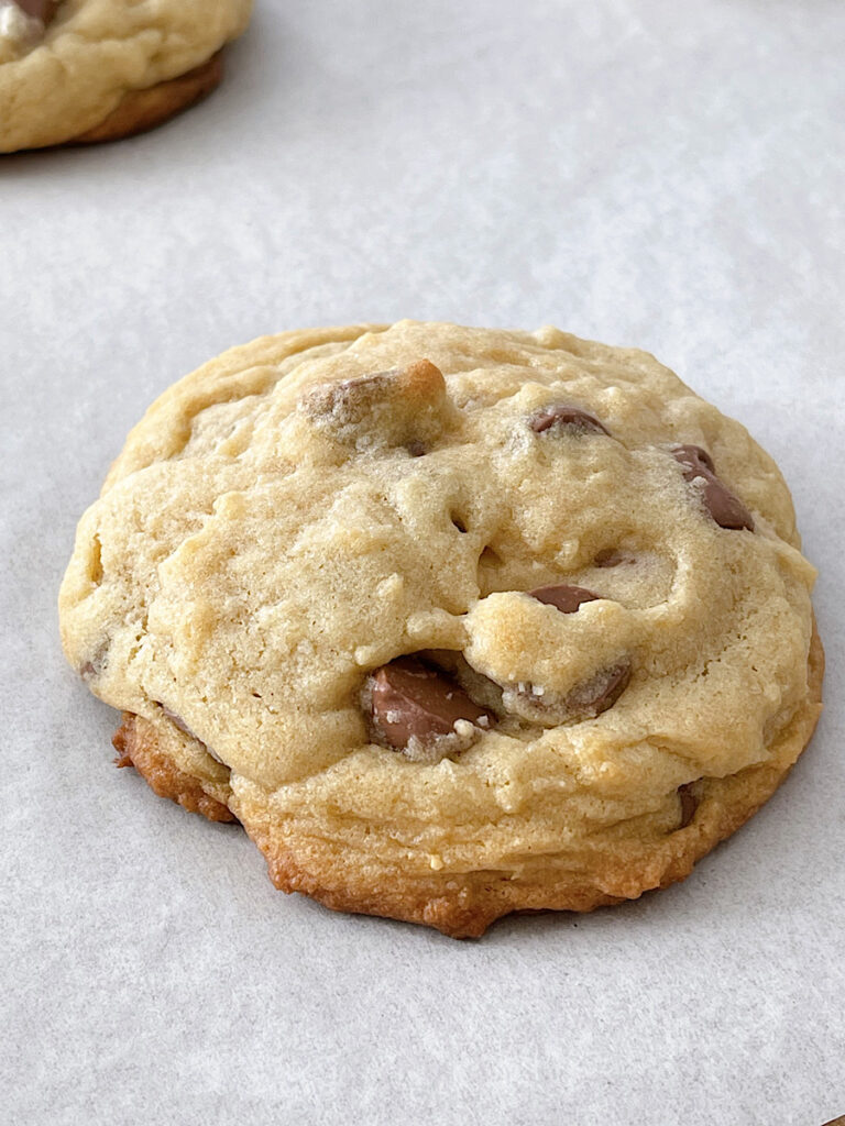 A copycat Crumbl Chocolate Chip Cookie.