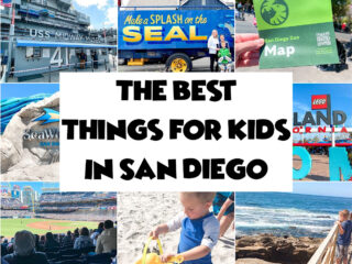 A collage of the best things for kids in San Diego.