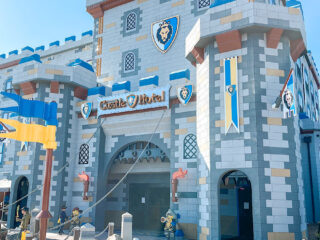 Outside view of the Legoland Castle Hotel.
