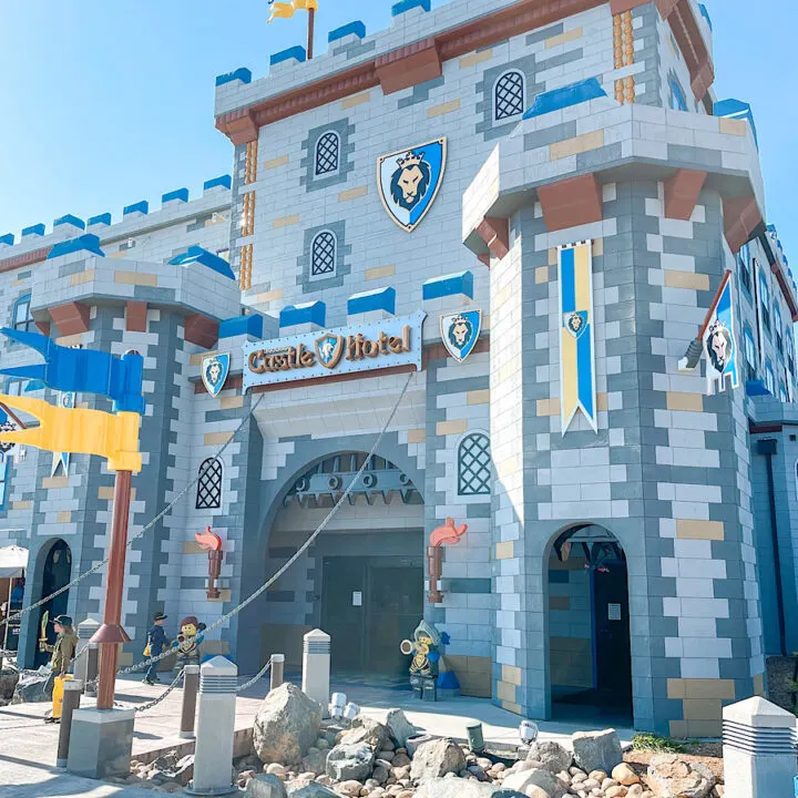 Outside view of the Legoland Castle Hotel.