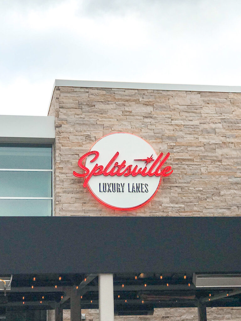 Entrance to Splitsville Anaheim in Downtown Disney.