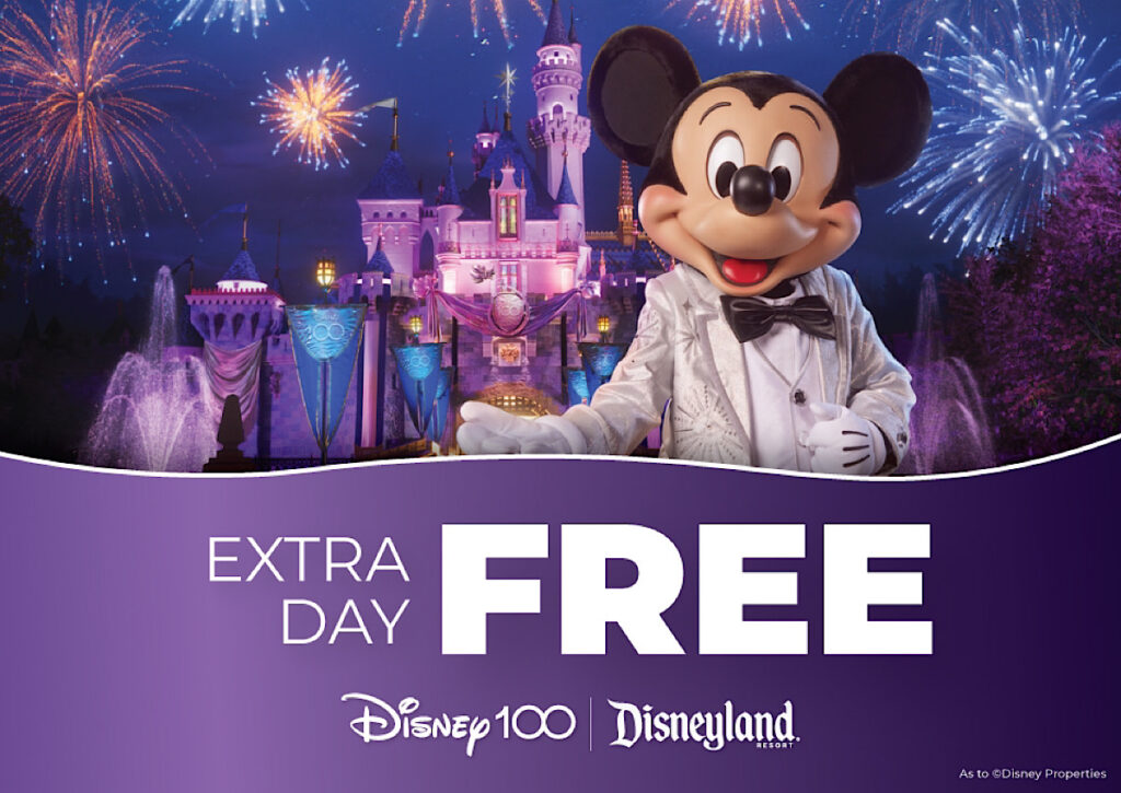 Extra Day Free at Disneyland Ticket Sale from Get Away Today.
