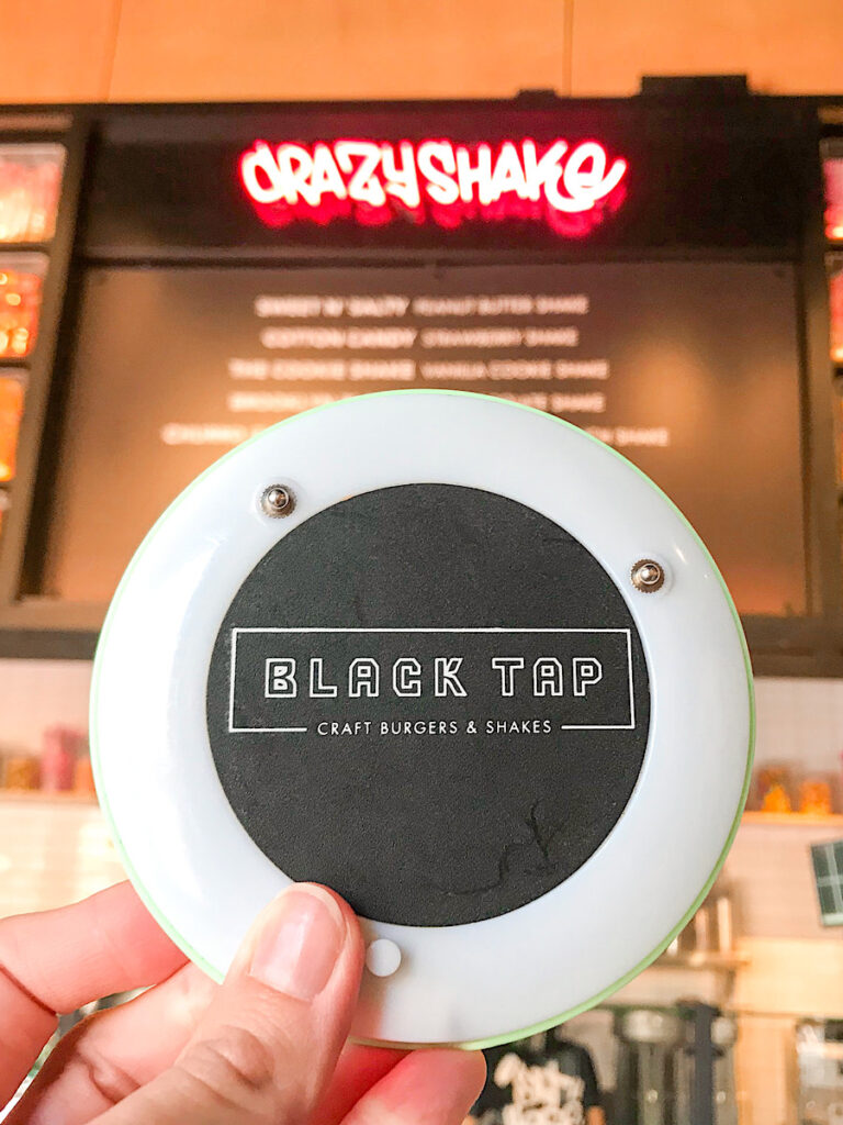 Crazy Shake menu at Black Tap Anaheim.