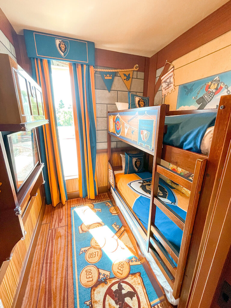 Bunk bed room in Knights & Dragons Deluxe Suite.
