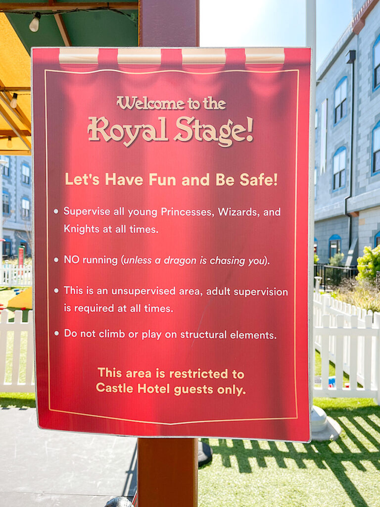 Royal Stage at LEGOLAND Castle Hotel.