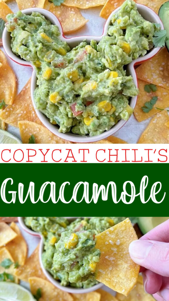 Copycat Chili's Guacamole on a chip.