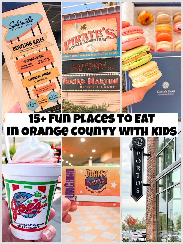 15+ Fun Places to Eat in Orange County with Kids.