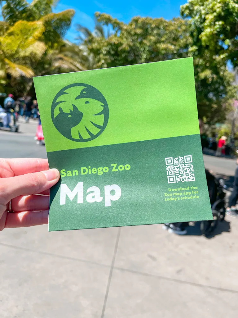 Map of the San Diego Zoo.