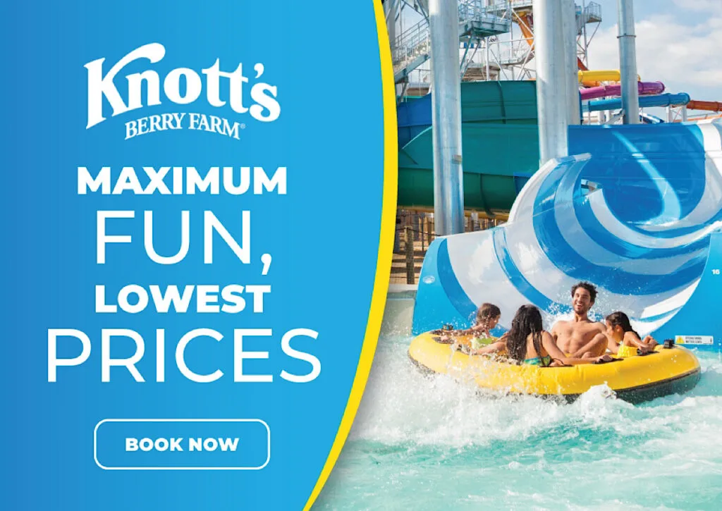 Knott's Berry Farm discount tickets advertisement.