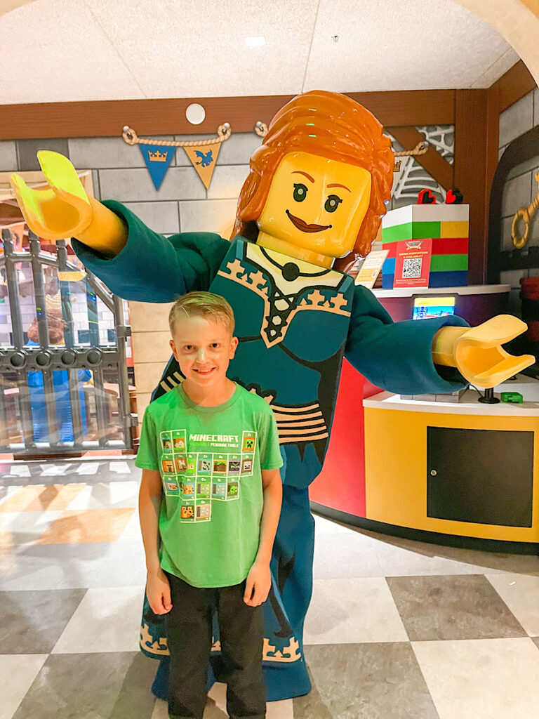 A child and a LEGO princess.