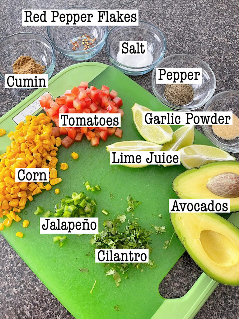 Ingredients for Chili's Guacamole.