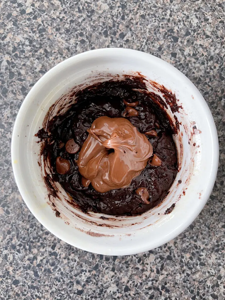 3 Ingredient Nutella Brownie in a Mug - Gemma's Bigger Bolder Baking