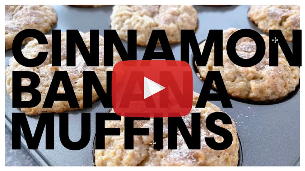 YouTube thumbnail image for Cinnamon Banana Muffins.