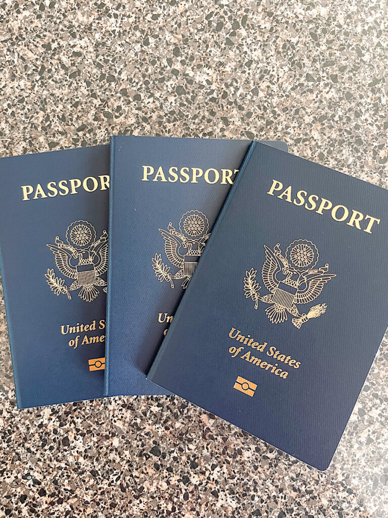 Three United States Passports.