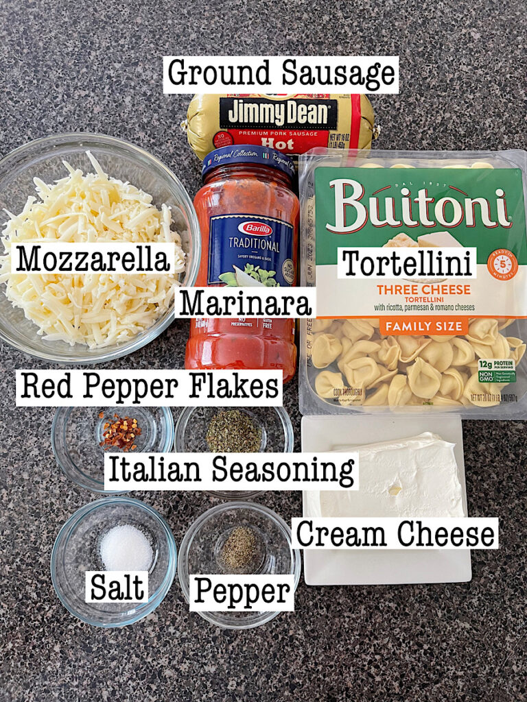 Ingredients to make TikTok Tortellini