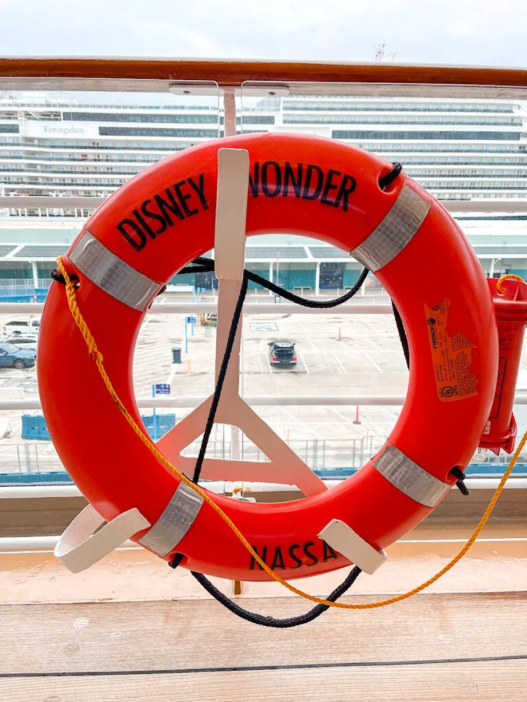 Disney Wonder life preserver.