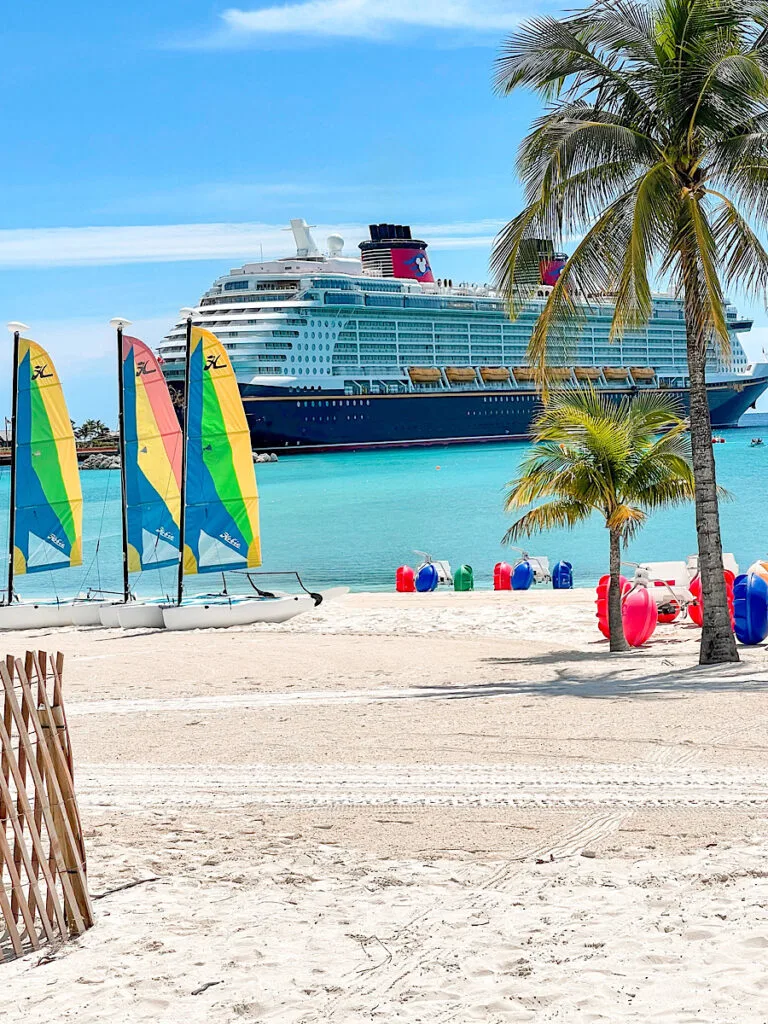 The Disney Dream docked at Castaway Cay.