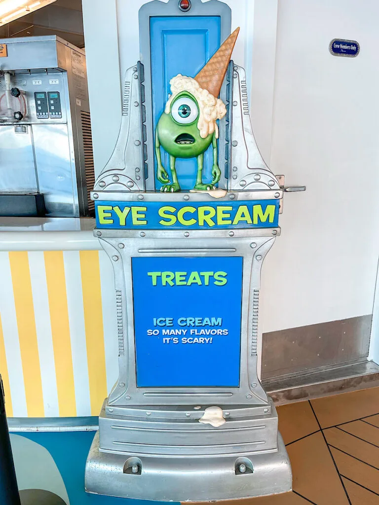 Ice cream station on a Disney Cruise.