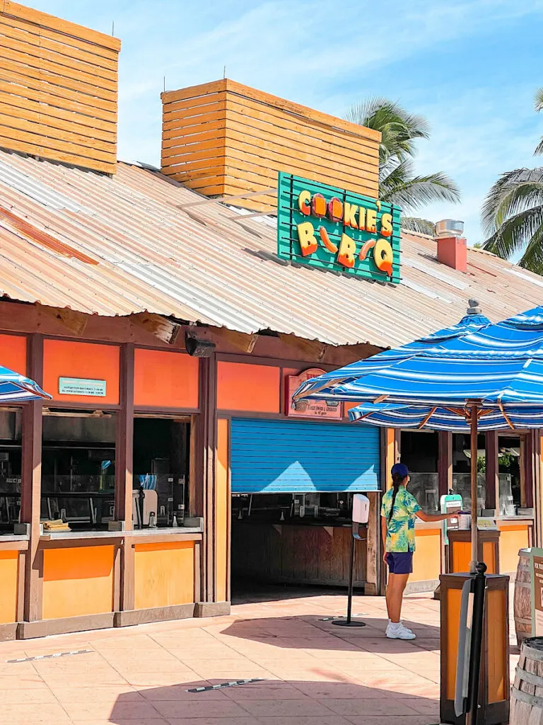 Cookies BBQ restaurant on Castaway Cay.